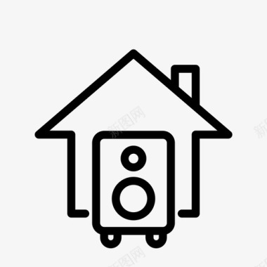 家用音响系统音响系统扬声器图标图标