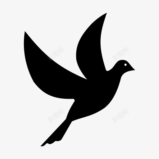 鸽子和平动物图标svg_新图网 https://ixintu.com 动物 和平 苍蝇 鸟 鸽子