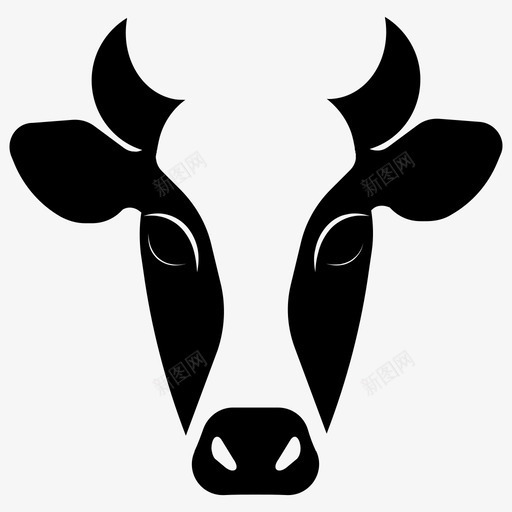 牛脸动物牛图标svg_新图网 https://ixintu.com 动物 牛 牛脸