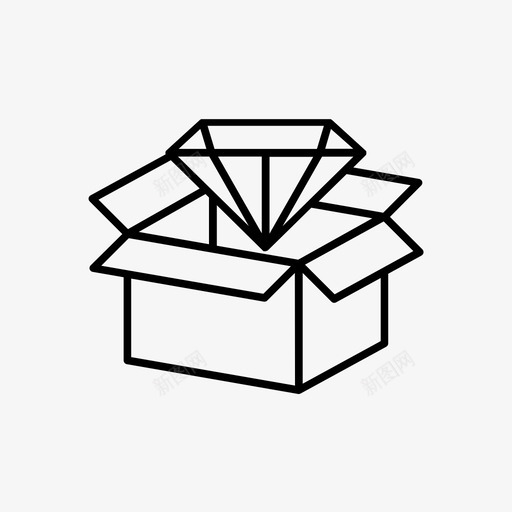 钻石盒专享套餐图标svg_新图网 https://ixintu.com vip 专享 套餐 钻石盒
