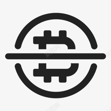 没有比特币禁止货币图标图标