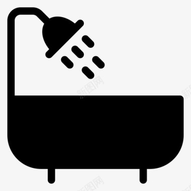 淋浴洗浴商务图标图标