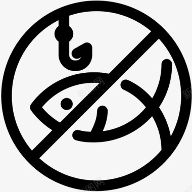禁止钓鱼航行禁止图标图标