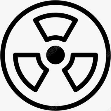 放射性危险辐射图标图标