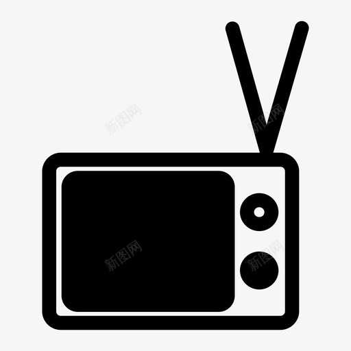 电视娱乐新闻图标svg_新图网 https://ixintu.com 娱乐 新闻 电视 视频