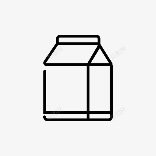 牛奶饮料新鲜图标svg_新图网 https://ixintu.com 健康 包装 新鲜 牛奶 面包店线性图标集 饮料