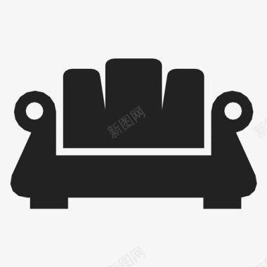 沙发椅子舒适图标图标