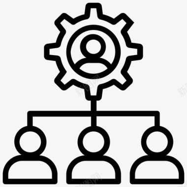 组织资源企业管理公司结构图标图标