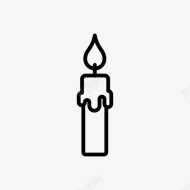蜡烛火万圣节图标图标
