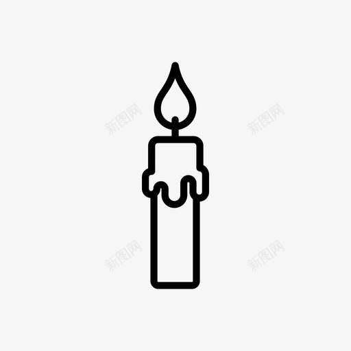蜡烛火万圣节图标svg_新图网 https://ixintu.com 万圣节 夜晚 撒旦教 火 蜡烛