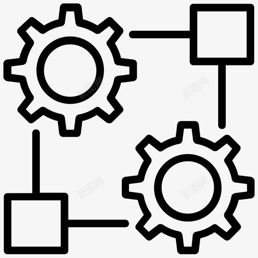 资源分配分支分配图标svg_新图网 https://ixintu.com 分支 分配 管理 组织 资源分配 项目管理线图标