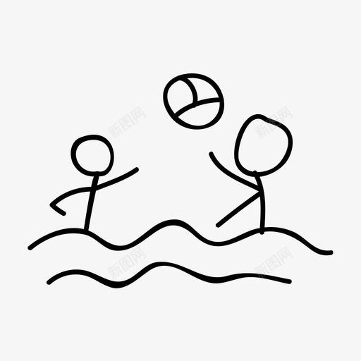 水球球海图标svg_新图网 https://ixintu.com 水球 海 球 运动