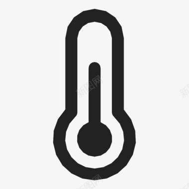 温度计热的温热的图标图标