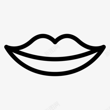 嘴唇美容商业图标图标