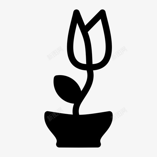 植物花卉室内植物图标svg_新图网 https://ixintu.com 室内植物 植物 盆栽植物 花卉