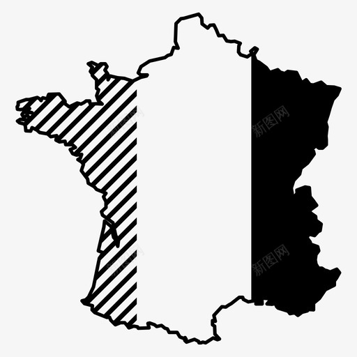 法国欧洲法国地图图标svg_新图网 https://ixintu.com 欧洲 法国 法国地图 法国领土地图