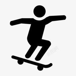 滑板运动员滑板运动员极限运动滑板公园图标高清图片