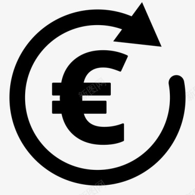 roi欧元投资资金图标图标
