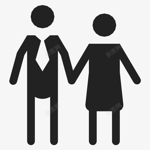 幸福的一对家庭爱情图标svg_新图网 https://ixintu.com 在一起 家庭 幸福的一对 爱情