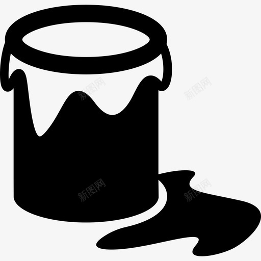 打开油漆桶应用程序界面图标svg_新图网 https://ixintu.com 打开油漆桶 设计应用程序界面