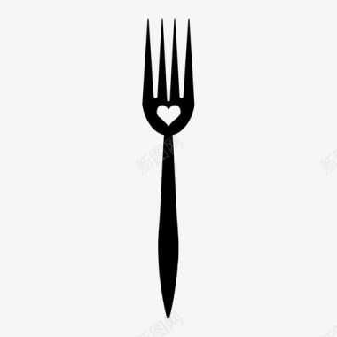叉子吃美食家图标图标