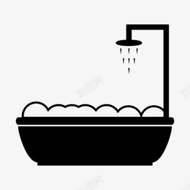 洗澡浴室浴缸图标图标