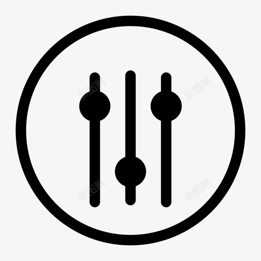 均衡器混音器多媒体选项图标svg_新图网 https://ixintu.com 均衡器 多媒体选项 技术 混音器 音乐播放器