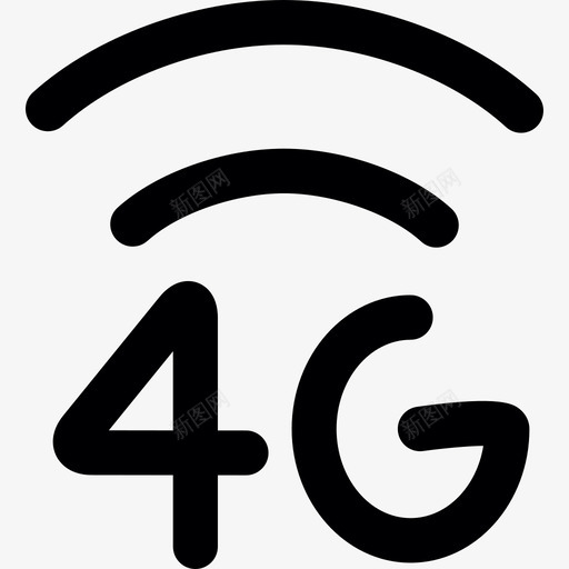 4G互联网连接技术媒体和技术图标svg_新图网 https://ixintu.com 4G互联网连接 媒体和技术 技术