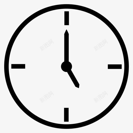 时钟5点时间图标svg_新图网 https://ixintu.com 5点 时钟 时间