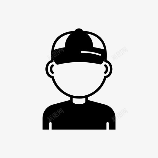 送货员头像男孩图标svg_新图网 https://ixintu.com 个人资料 头像 帽子 用户 男孩 送货员