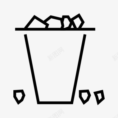 塑料垃圾垃圾箱垃圾图标图标