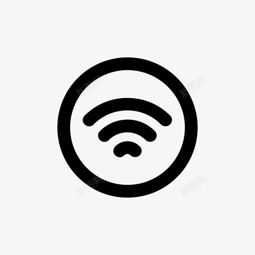 wifi按钮圆圈图标svg_新图网 https://ixintu.com wifi 圆圈 按钮