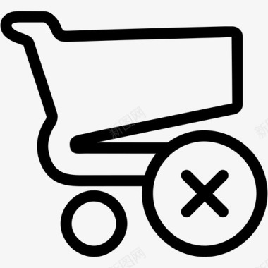 购物车删除购买电子商务图标图标