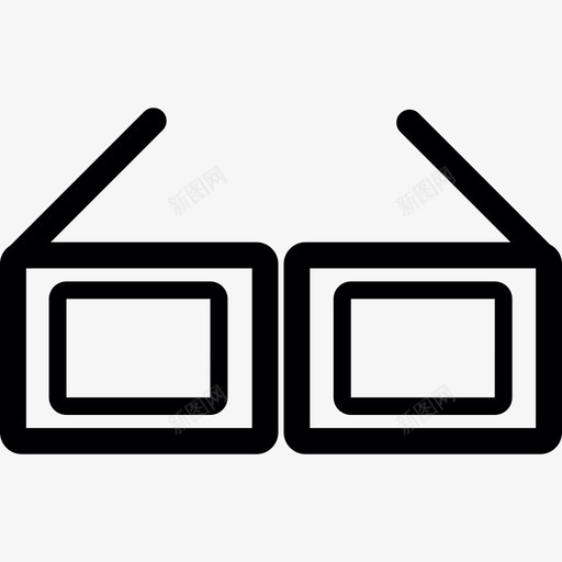 3D纸质眼镜电影媒体和技术图标svg_新图网 https://ixintu.com 3D纸质眼镜 媒体和技术 电影