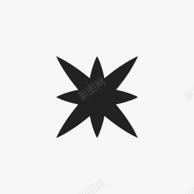 星星雪花图标图标
