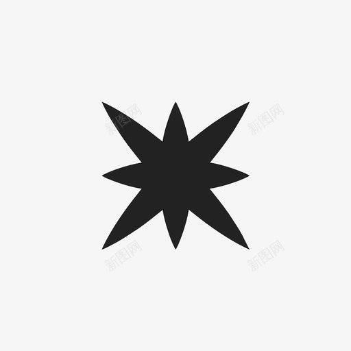 星星雪花图标svg_新图网 https://ixintu.com 星星 雪花