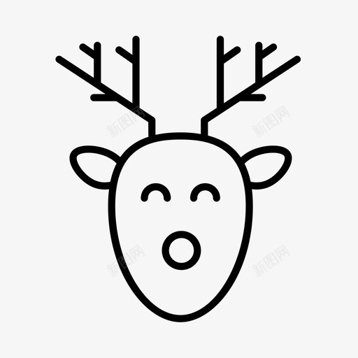 驯鹿动物圣诞节图标svg_新图网 https://ixintu.com 动物 圣诞节 圣诞装饰 芬兰 驯鹿 鲁道夫