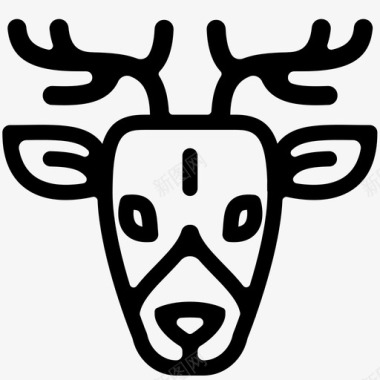 鹿动物驯鹿图标图标