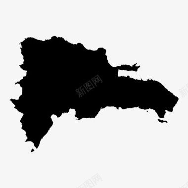 多米尼加共和国地图美洲加勒比图标图标