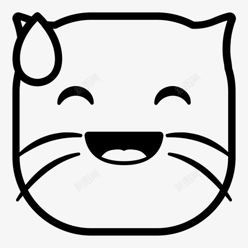 笑掉猫表情符号韩娜表情猫版图标svg_新图网 https://ixintu.com 笑掉猫 表情符号 韩娜表情猫版