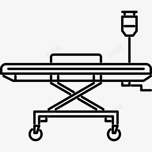 担架床滴管图标svg_新图网 https://ixintu.com 医学 医学概要64x64 医院 床 担架 滴管