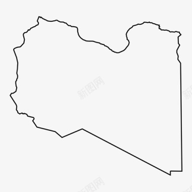利比亚地图非洲北部图标图标