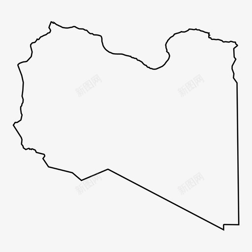 利比亚地图非洲北部图标svg_新图网 https://ixintu.com 利比亚地图 北部 轮廓图 非洲