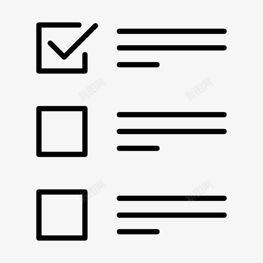 检查表复选框过滤器图标svg_新图网 https://ixintu.com 复选框 检查表 电子商务 结果 过滤器