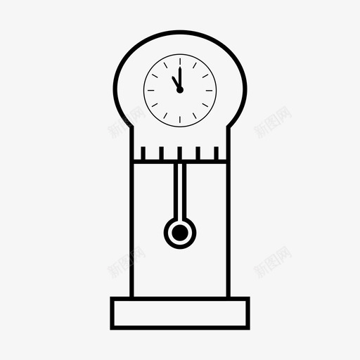 祖父时钟钟表时间图标svg_新图网 https://ixintu.com 时间 祖父时钟 钟表