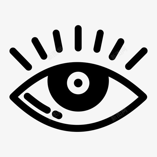 眼睛眼球人眼图标svg_新图网 https://ixintu.com 人眼 眼球 眼睛 睫毛膏 阅读