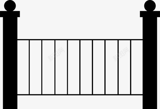 篱笆建筑物花园图标svg_新图网 https://ixintu.com 建筑物 栏杆 篱笆 花园