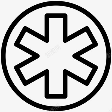 医疗标志救护车十字架图标图标
