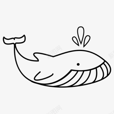 鲸鱼动物海洋图标图标