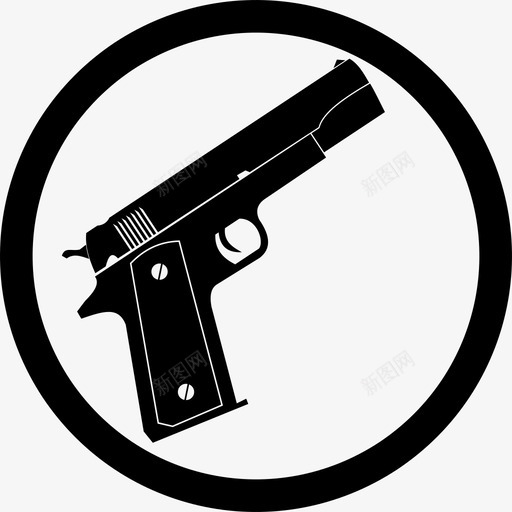 武器枪左轮手枪图标svg_新图网 https://ixintu.com 左轮手枪 战争 枪 武器